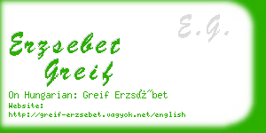 erzsebet greif business card